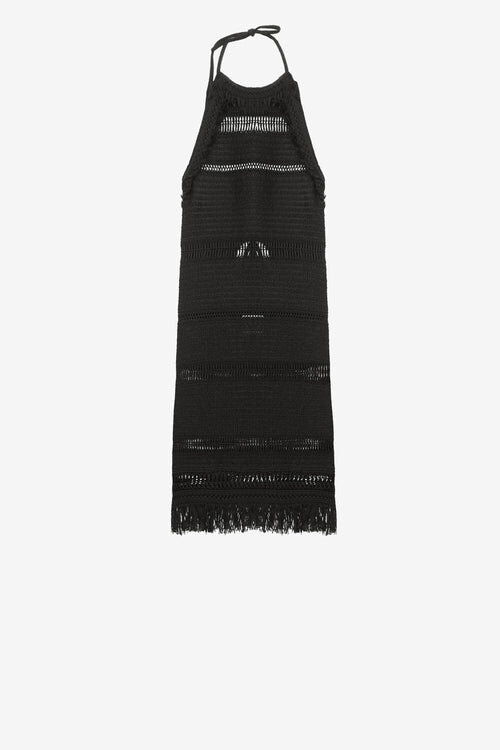 Aralia Open Back Macramé Knit Dress Aralia Open Back Macramé Knit Dress