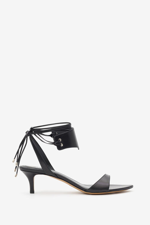 Arson Mid-Heel Sandals in Soft Leather Arson Mid-Heel Sandals in Soft Leather