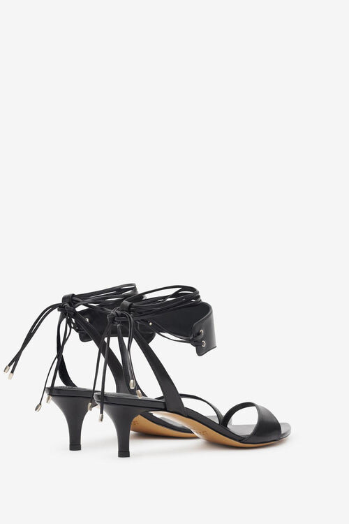 Arson Mid-Heel Sandals in Soft Leather Arson Mid-Heel Sandals in Soft Leather