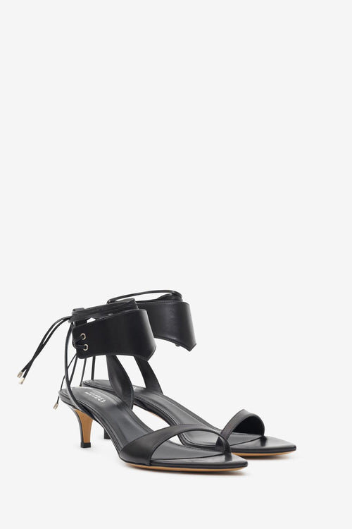 Arson Mid-Heel Sandals in Soft Leather Arson Mid-Heel Sandals in Soft Leather