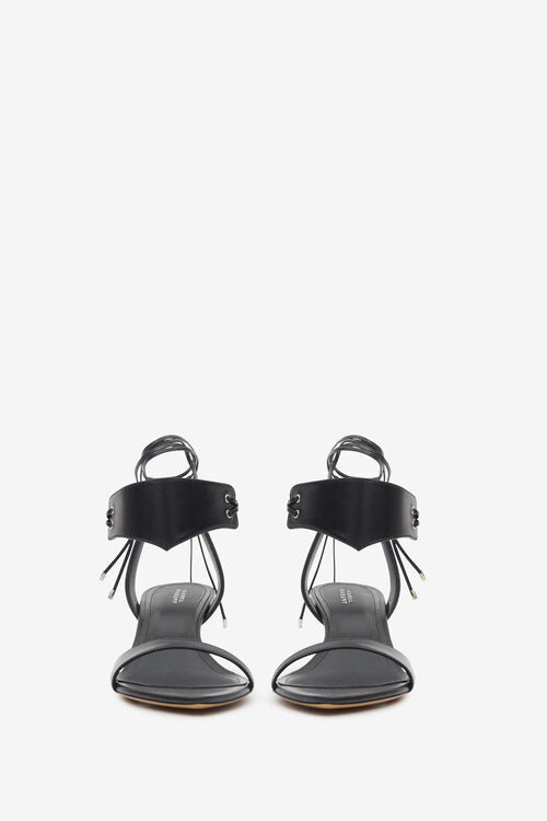 Arson Mid-Heel Sandals in Soft Leather Arson Mid-Heel Sandals in Soft Leather