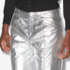 Aude Pants in Coated Silver-Finish Cotton Aude Pants in Coated Silver-Finish Cotton