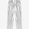 Aude Pants in Coated Silver-Finish Cotton Aude Pants in Coated Silver-Finish Cotton