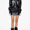 Ayali Short Leather Style Shirt Dress Ayali Short Leather Style Shirt Dress