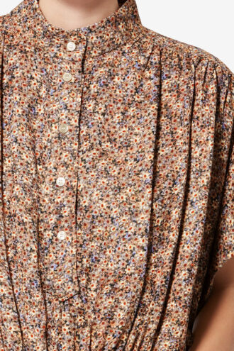Azalea Floral Silk Jacquard Top Azalea Floral Silk Jacquard Top
