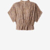 Azalea Floral Silk Jacquard Top Azalea Floral Silk Jacquard Top