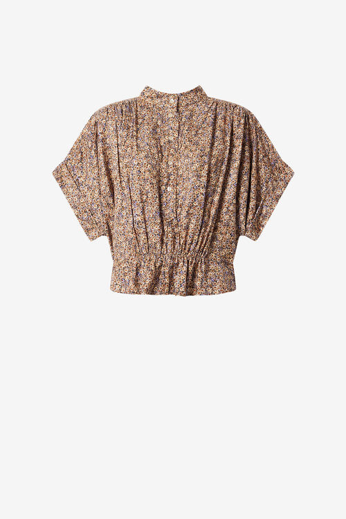 Azalea Floral Silk Jacquard Top Azalea Floral Silk Jacquard Top