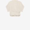 Azalea Gathered Officer Collar Top Azalea Gathered Officer Collar Top