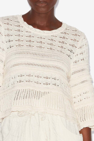 Azelia Loose-Fitting Openwork Knit Sweater