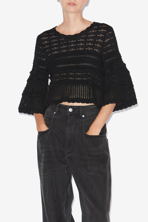 Azelia Loose-Fitting Openwork Knit Sweater Azelia Loose-Fitting Openwork Knit Sweater