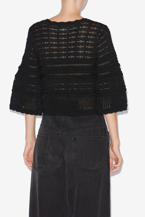 Azelia Loose-Fitting Openwork Knit Sweater Azelia Loose-Fitting Openwork Knit Sweater