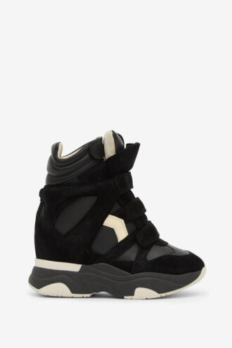Balskee High-Top Leather Wedge Sneakers