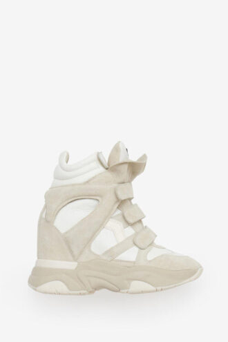 Balskee High-Top Leather Wedge Sneakers