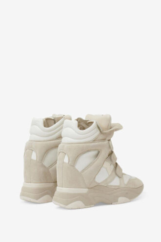 Balskee High-Top Leather Wedge Sneakers