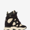 Balskee High-Top Wedge Sneakers in Suede Calfskin Leather