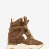 Balskee High-Top Wedge Suede Calfskin Leather Sneakers
