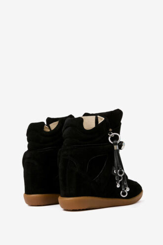 Bekett Studded Leather Wedge Sneakers