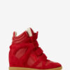 Bekett Suede Calfskin Leather Wedge Sneakers
