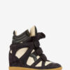 Bekett Suede Calfskin Leather Wedge Sneakers Bekett Suede Calfskin Leather Wedge Sneakers