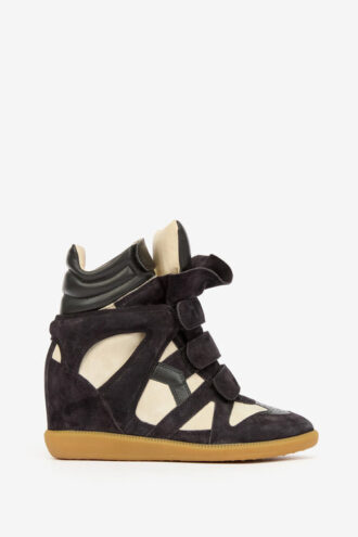 Bekett Suede Calfskin Leather Wedge Sneakers