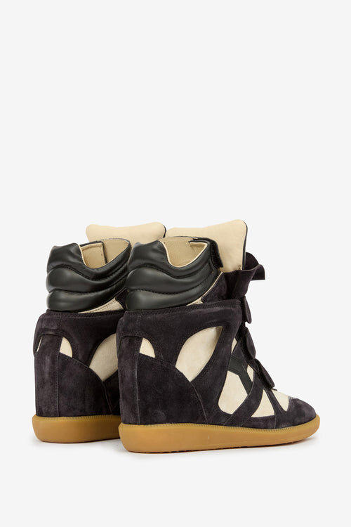 Bekett Suede Calfskin Leather Wedge Sneakers Bekett Suede Calfskin Leather Wedge Sneakers