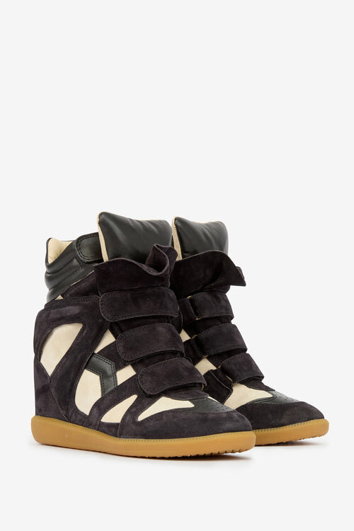 Bekett Suede Calfskin Leather Wedge Sneakers Bekett Suede Calfskin Leather Wedge Sneakers