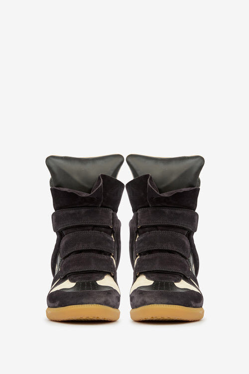 Bekett Suede Calfskin Leather Wedge Sneakers Bekett Suede Calfskin Leather Wedge Sneakers