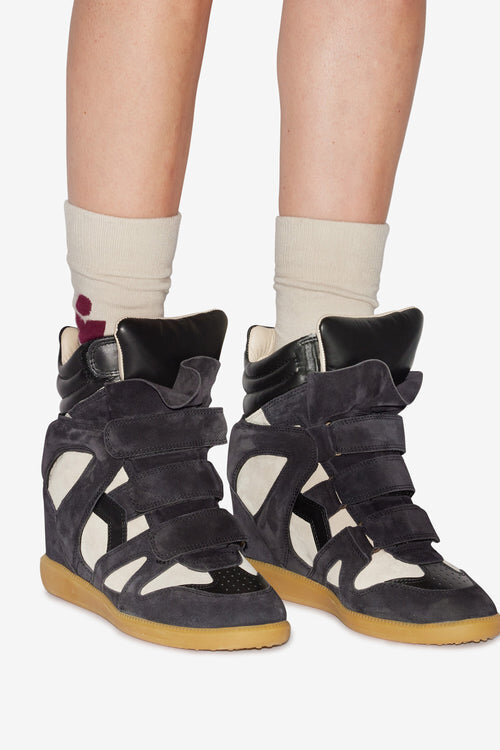 Bekett Suede Calfskin Leather Wedge Sneakers Bekett Suede Calfskin Leather Wedge Sneakers