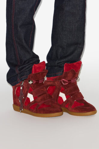 Bekett Suede Leather Wedge Sneakers