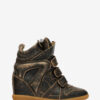 Bekett Vintage Leather Wedge Sneakers