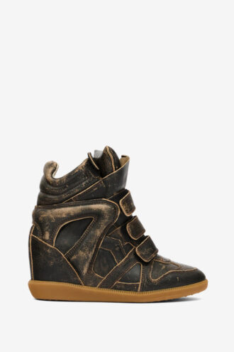 Bekett Vintage Leather Wedge Sneakers