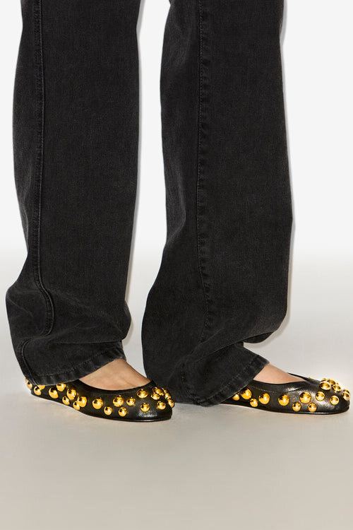 Belna Studded Leather Ballet Flats Belna Studded Leather Ballet Flats