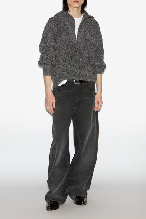 Benny Wool Zip-Up Collar Sweater Benny Wool Zip-Up Collar Sweater