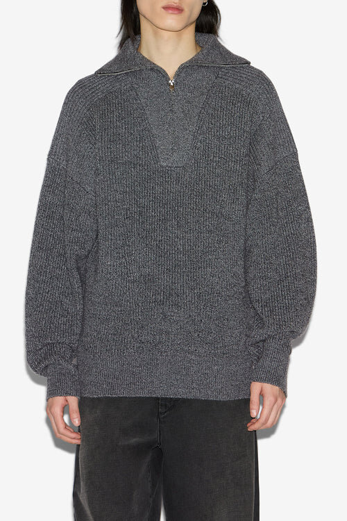 Benny Wool Zip-Up Collar Sweater Benny Wool Zip-Up Collar Sweater