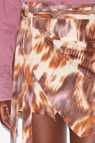Berenice Jersey Mini Wrap Skirt