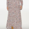 Besma Long Printed Crepe Skirt