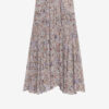 Besma Long Printed Crepe Skirt