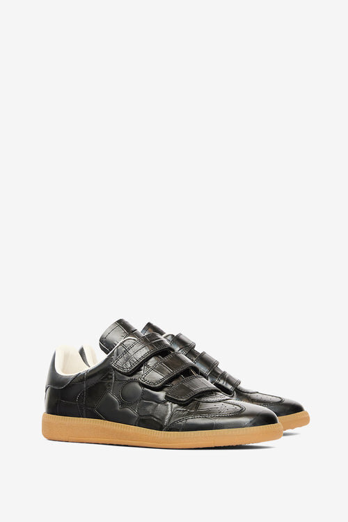 Beth Embossed Low-Top Leather Sneakers Beth Embossed Low-Top Leather Sneakers
