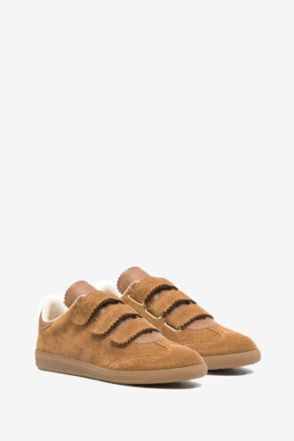 Beth Low-Top Suede and Leather Sneakers