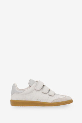 Beth Low-Top Suede Calfskin Leather Sneakers