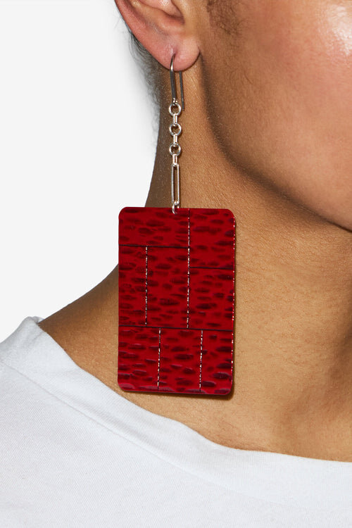 Blacke Pendant Plate Earrings Blacke Pendant Plate Earrings