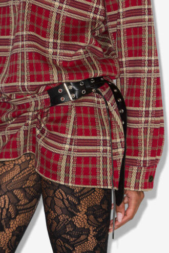 Blandia Plaid Shirt Dress