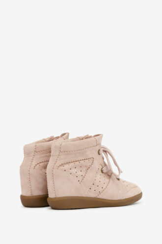Bobby Perforated Suede Leather Wedge Sneakers Bobby Perforated Suede Leather Wedge Sneakers