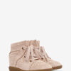Bobby Perforated Suede Leather Wedge Sneakers