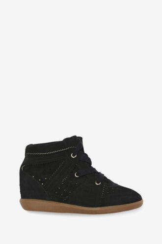 Bobby Suede Calfskin Leather Wedge Sneakers Bobby Suede Calfskin Leather Wedge Sneakers