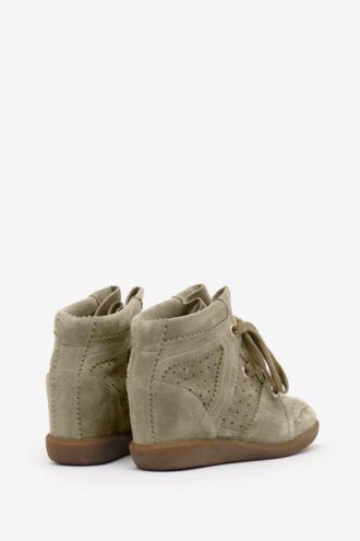 Bobby Suede Calfskin Leather Wedge Sneakers Bobby Suede Calfskin Leather Wedge Sneakers