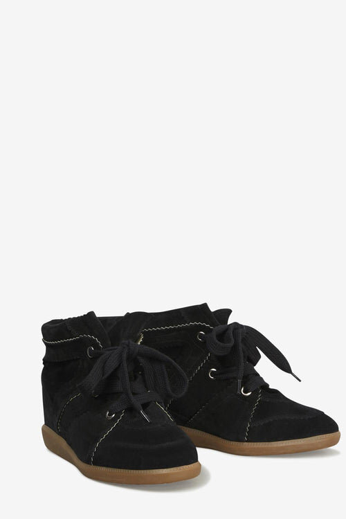 Bobby Suede Calfskin Leather Wedge Sneakers Bobby Suede Calfskin Leather Wedge Sneakers