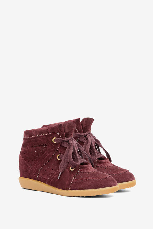 Bobby Suede Calfskin Leather Wedge Sneakers Bobby Suede Calfskin Leather Wedge Sneakers