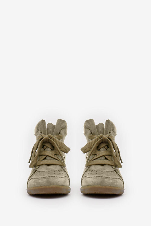 Bobby Suede Calfskin Leather Wedge Sneakers Bobby Suede Calfskin Leather Wedge Sneakers