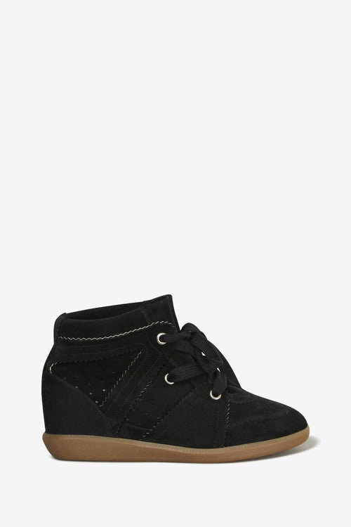 Bobby Suede Calfskin Leather Wedge Sneakers Bobby Suede Calfskin Leather Wedge Sneakers